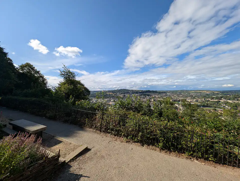 View over Bath from the viewpoint at Alexandra Park