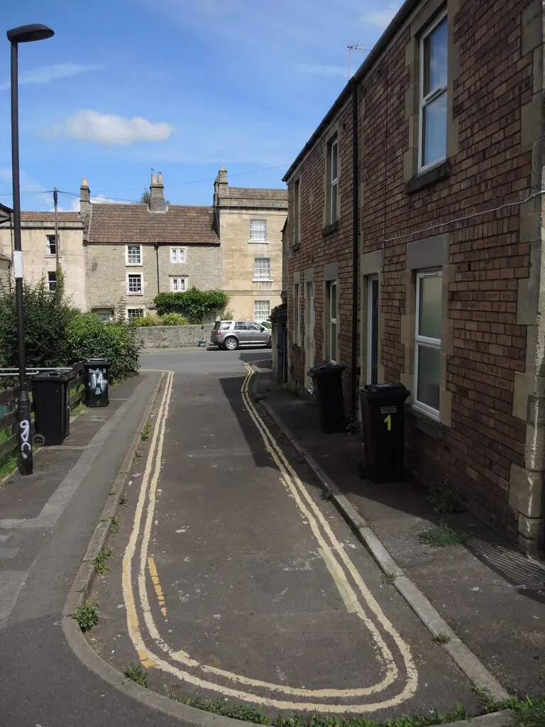 Wheelie bins on a residential street in Bath