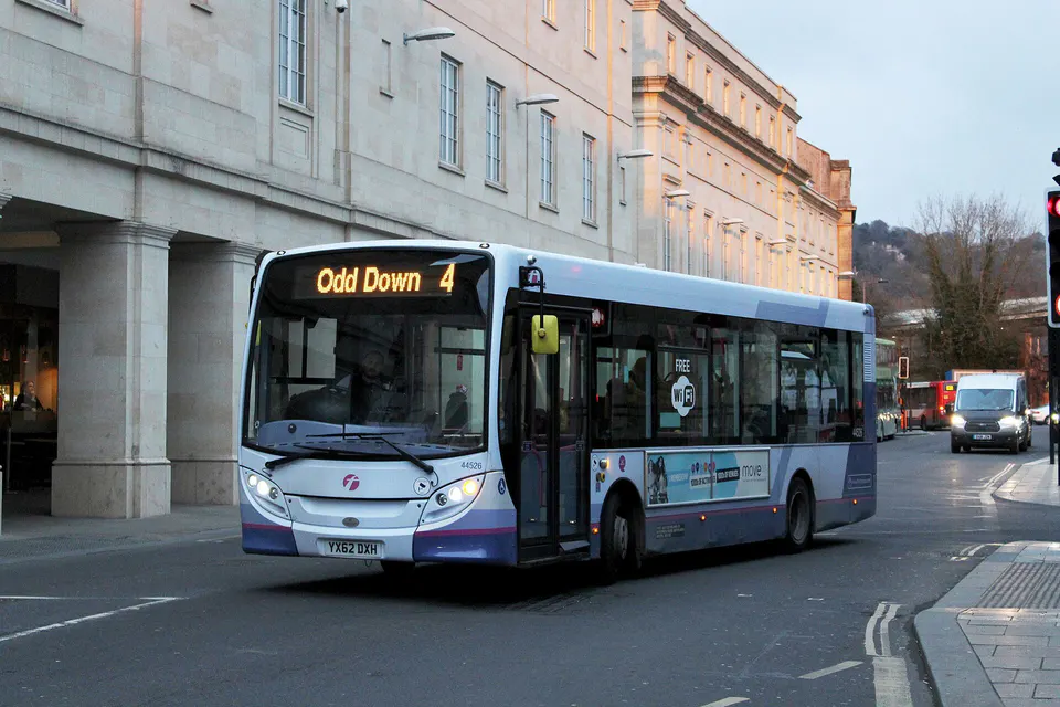 First Bus Odd Down service in Dorchester Street, Bath
