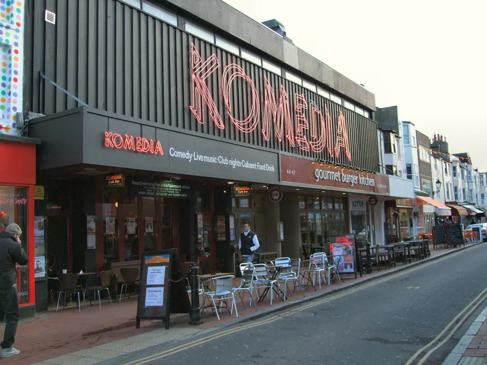 Komedia entrance on Westgate Buildings, Bath
