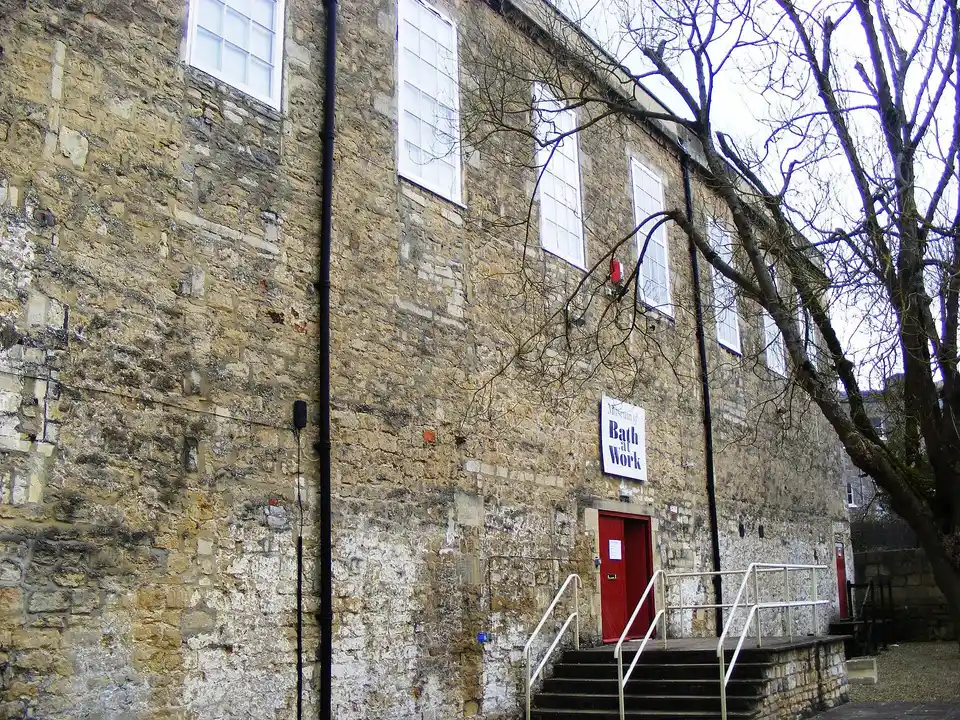 The stone front of the Museum of Bath at Work on Julian Road