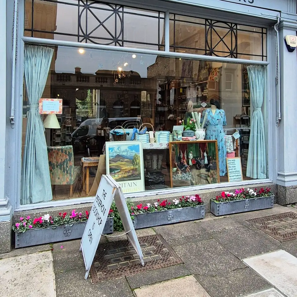 The window of Persephone Books on Gay Street, Bath