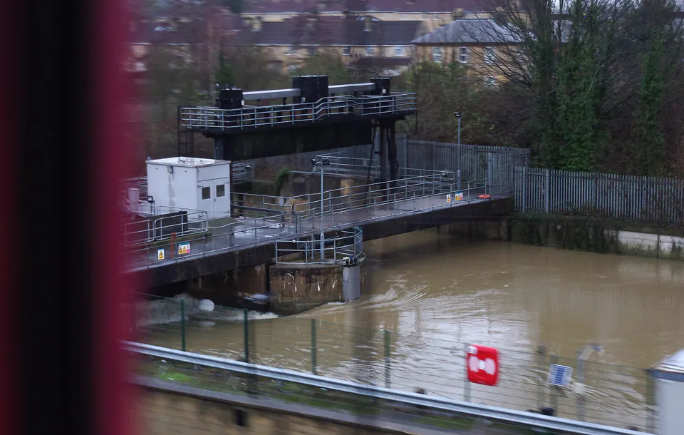 River Avon in Bath after heavy rain