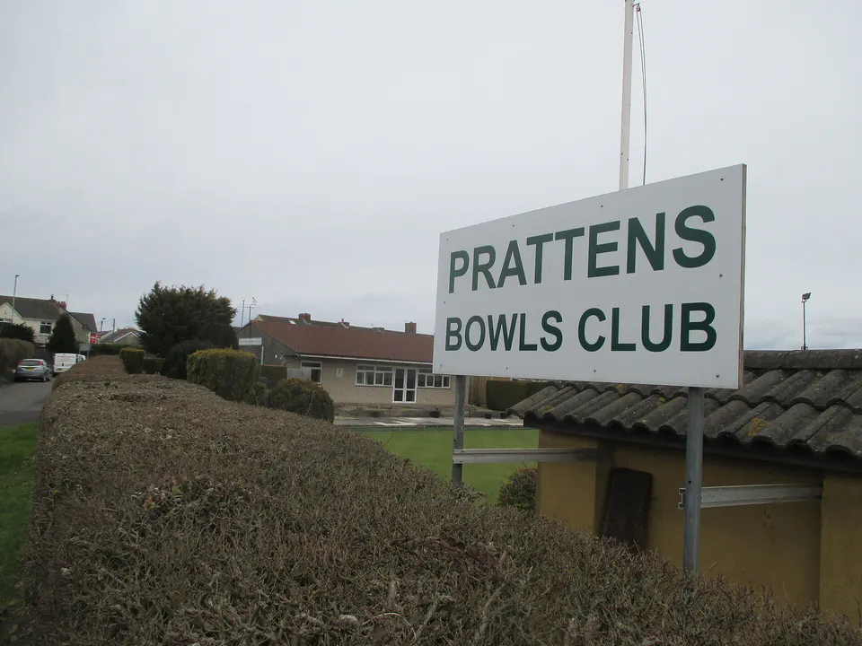 Pratten Bowls Club sign, Westfield, Somerset