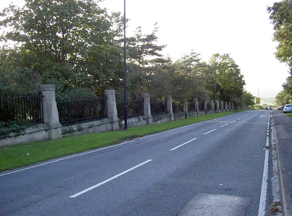 Whiteway Road, Bath, with stone gateposts